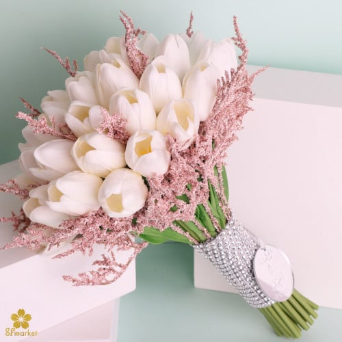 مسكة عروس ورد صناعي M1205