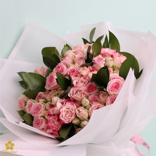 باقة ورد طبيعي مع التغليف NF002