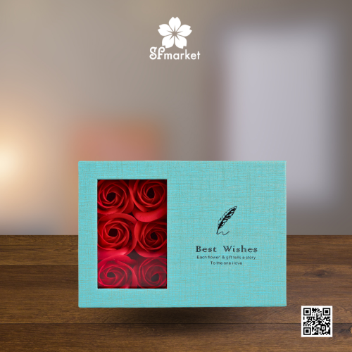 علبة مع الورد لتقديم الذهبي والاكسسوارات BG029