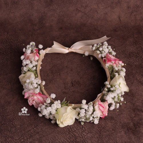 طوق ورد جبسو وبيبي روز Q010