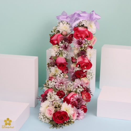 قلادة ورد طبيعي Q011