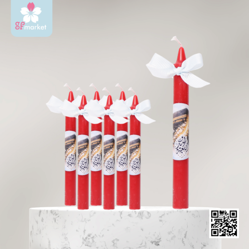 12 حبات شموع مع ثيم المولد