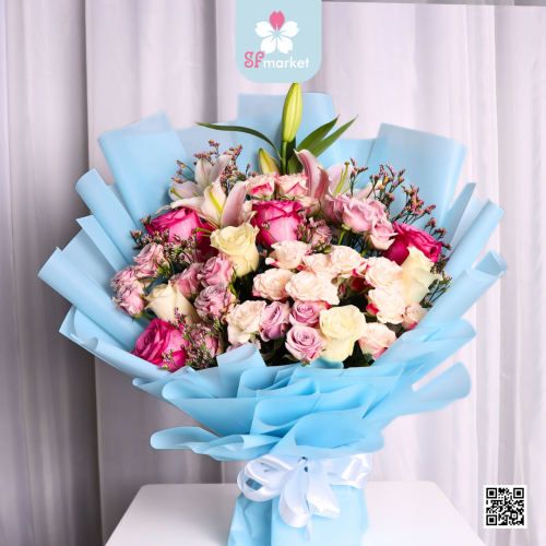 باقة ورد طبيعي NF100