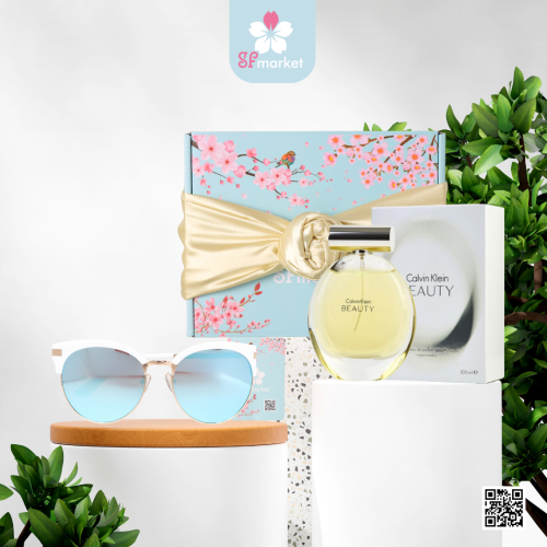 بوكس عطر كيلفن كلاين بيوتي مع نضارة wg003