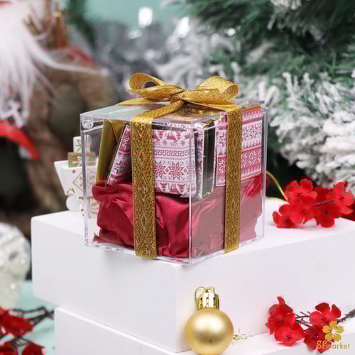 بوكس أكرليك شفاف مع شوكلاته بلجكية وطباعة ثيم الـ...