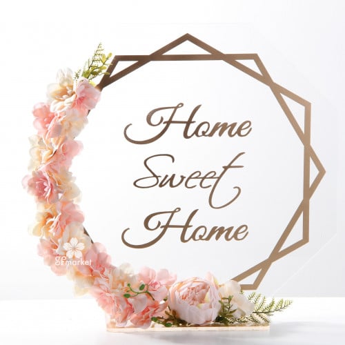 استاند اكرليك حجم 30 سم مع الورد وتفصيل العبارة عل...