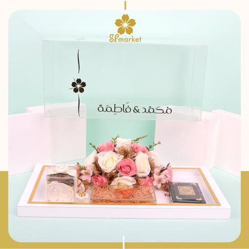 صندوق مهر اكرليك ابيض DB012