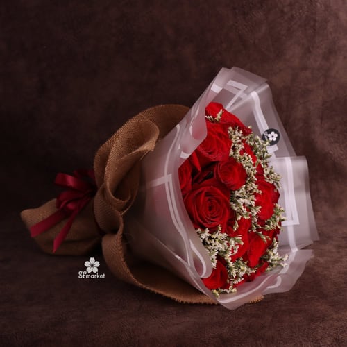 باقة ورد طبيعي مع التغليف NF012