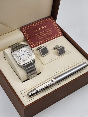 طقم رجاليه كارتير ساعات وقلم وكبكات