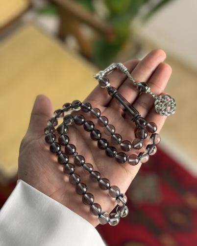 سبحة بكلايت رمادي شفاف