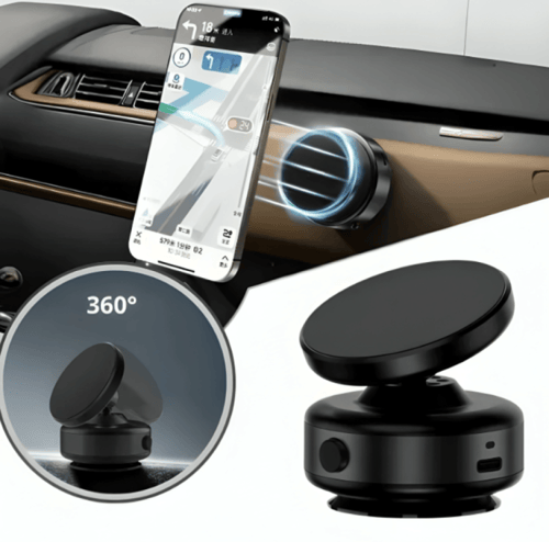 حامل الهاتف المغناطيسي للسيارة يثبت بالشفط الكهربا...