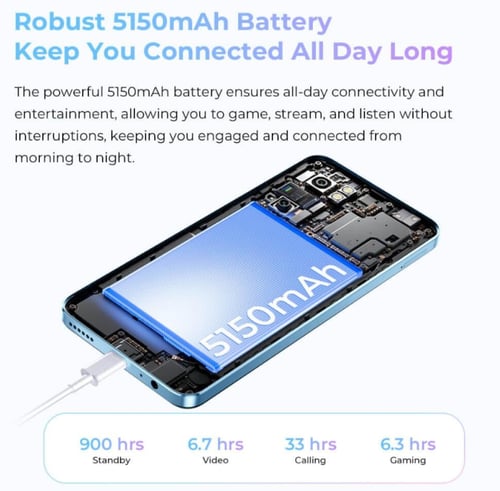 اوكيتيل C58 جوال ثنائي الشريحة يدعم تقنية 4G سعة 1...