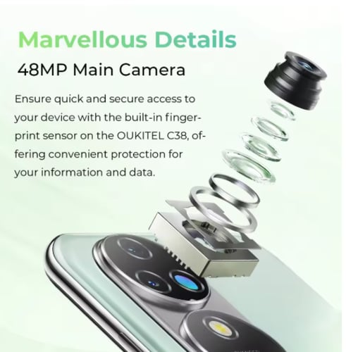 هاتف ذكي اوكتيل Oukitel C38 بشاشة 6.6 بوصة 256 جيج...