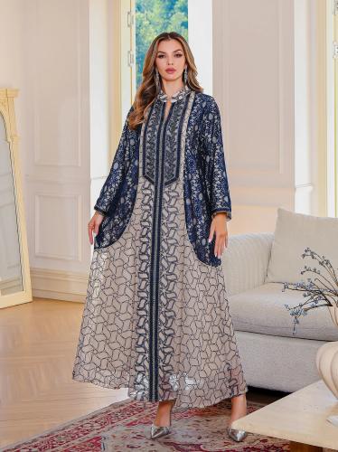 جلابية ترتر أنيقة – طقم فاخر من قطعتين