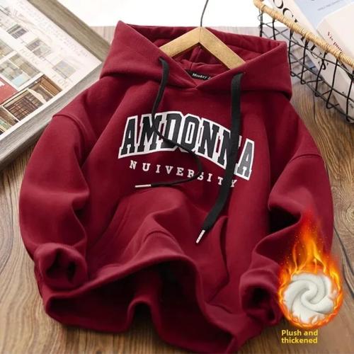 سويت شيرت أطفال مبطن بالصوف مع غطاء للرأس