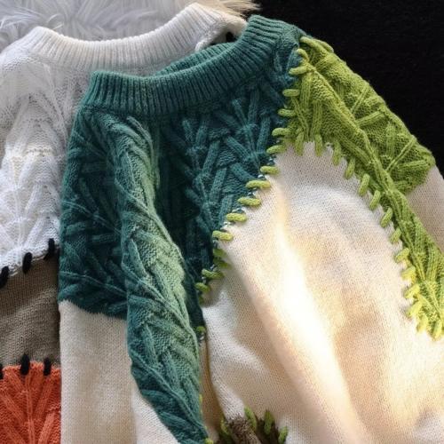 سترة تريكو رجالية بألوان متباينة – كاجوال وناعمة