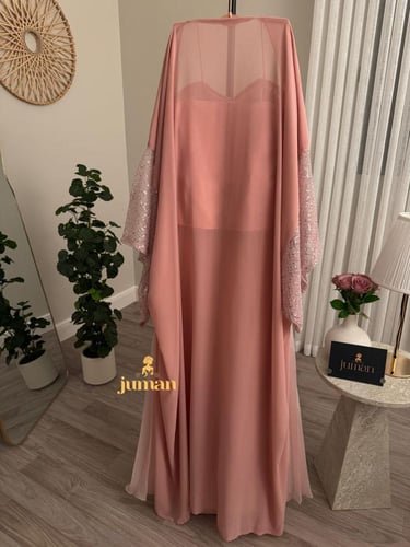 فستان وردي توب ببشت