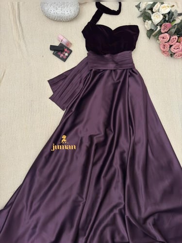 فستان بنفسجي انيق