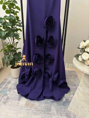 فستان بنفسجي مورد