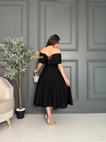 فستان سهره اسود ميد