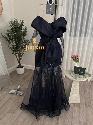 فستان سهره كحلي انيق