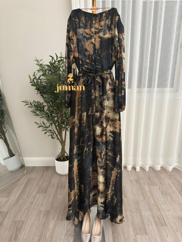 فستان عيد شيفون ناعم طويل