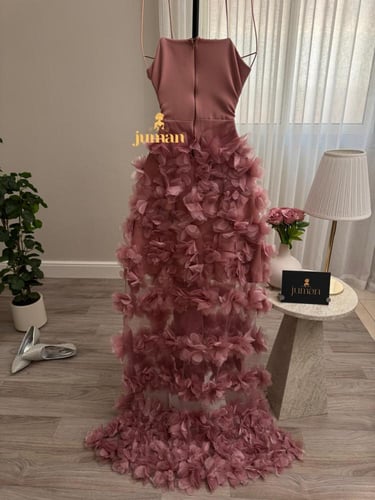 فستان سهره وردي ورود