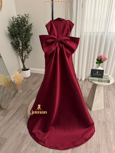 فستان سهره عودي بذيل فيونكه