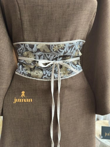 فستان رمضاني تطريز كمبيوتر ع الخصر