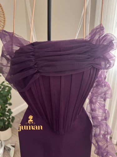 فستان ليلكي سهره ناعم