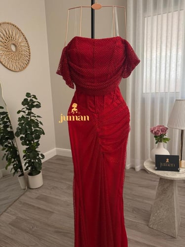 فستان سهره احمر ماسك