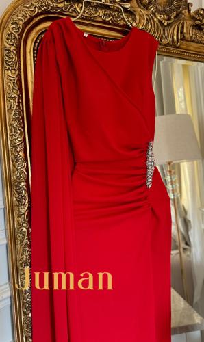 فستان مزين باكسسور بكم جورجيت