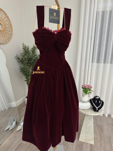 فستان مخمل علاقي