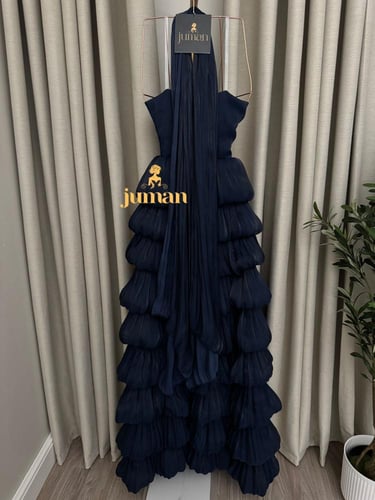 فستان كحلي توب طبقات