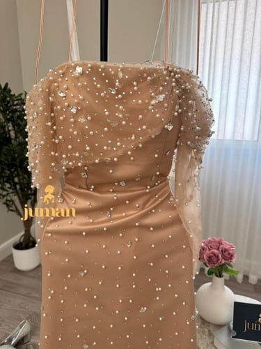 فستان سهره بيج فخم