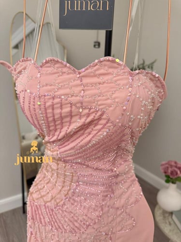 فستان سهره وردي توب