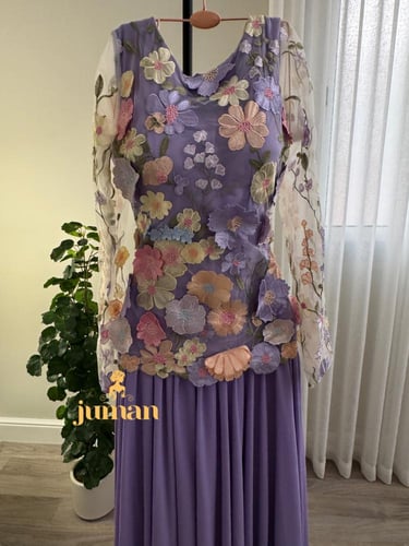 فستان موف فاتح مورد