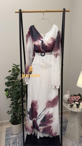 فستان ساتان طويل