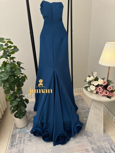 فستان نيلي توب مورد