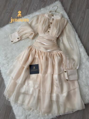 ‏فستان بيج قصير