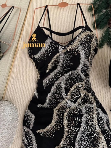 فستان سهره اسود فخم