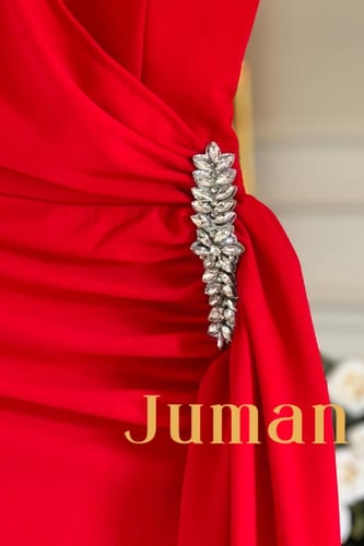 فستان مزين باكسسور بكم جورجيت