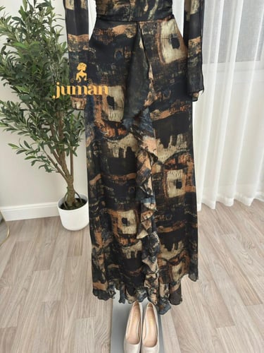 فستان عيد شيفون ناعم طويل