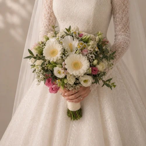Bridal bouquet - a mix of roses