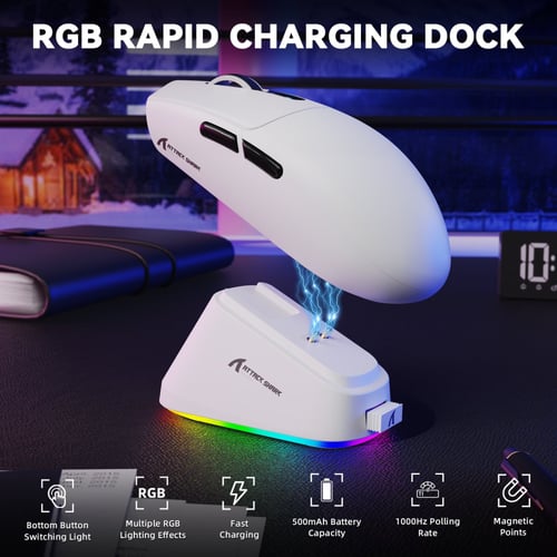 ATTACK SHARK G3PRO Wireless Gaming Mouse with Char...