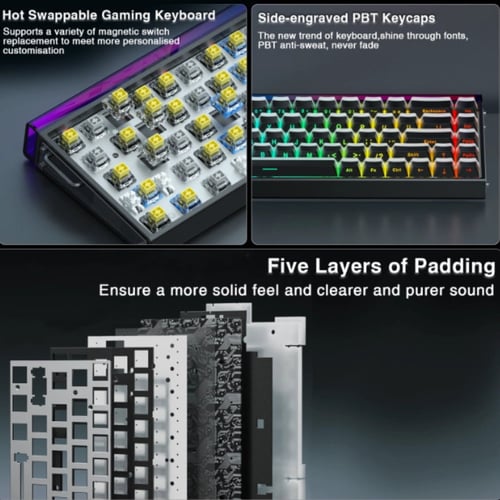 Aula Hero68 HE Magnetic keyboard (Black)