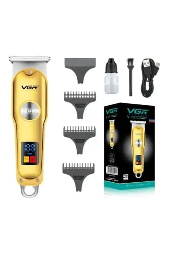 ماكينة حلاقة الشعر الاحترافية V-290 بشاشة LED ذهبي...