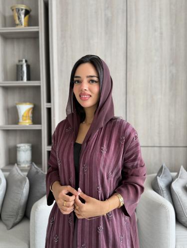 Aubergine Abaya LA26