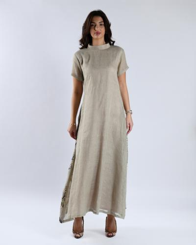 Linen jalabiya, Japanese pink, only back