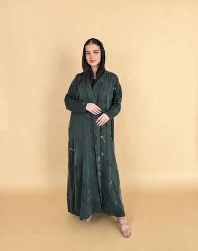 Dark green abaya LA05